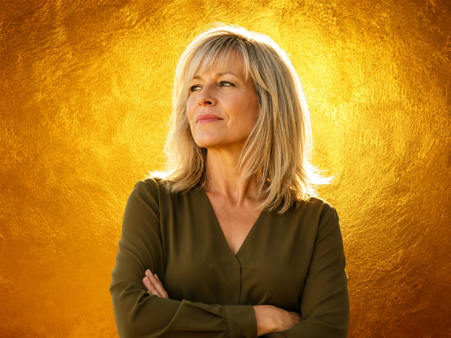 Miriam Nath, Gesundheitsbegleiterin, im warmen goldenen Licht